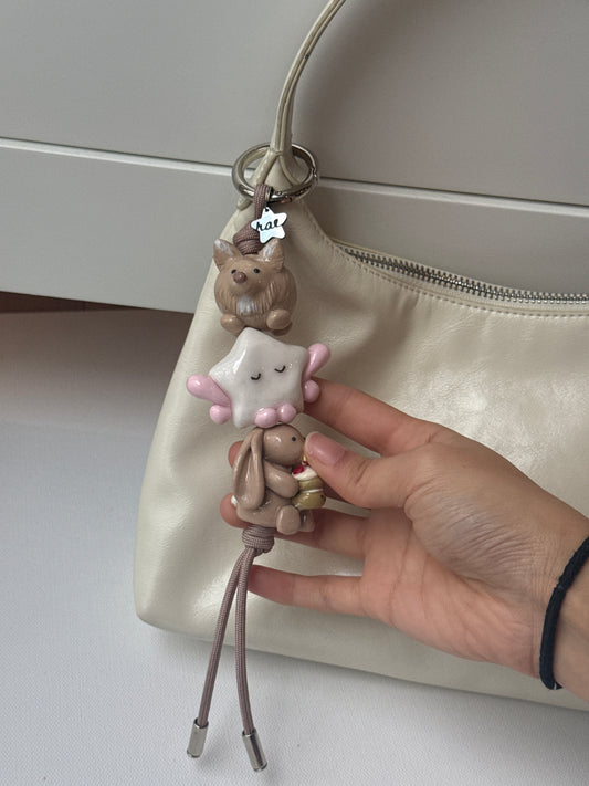 Good Things Come In 3's Bag Charm (CUSTOM)